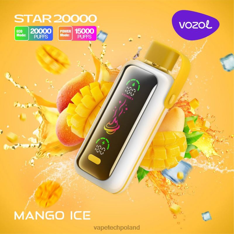 Vape Pen - lód mango VOZOL STAR 20000 4LHF213