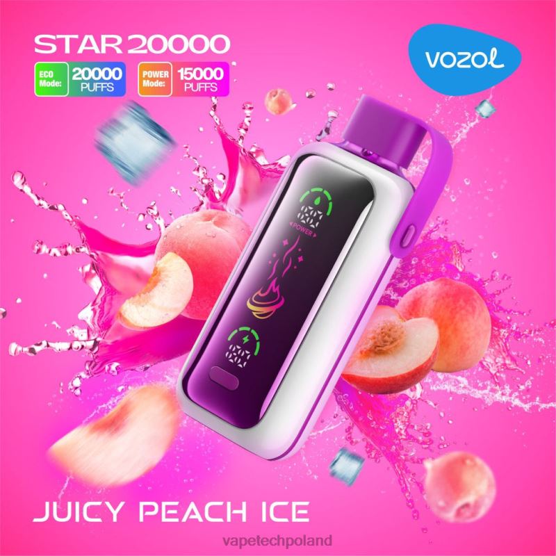 Vape Pod - soczysty lód brzoskwiniowy VOZOL STAR 20000 4LHF210