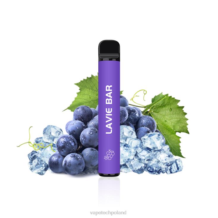 Vape Polska - lód winogronowy 8L6HD322 LAVIE BAR Wersja 2% 800 zaciągnięć