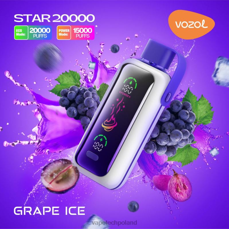 Vape Shop Warszawa - lód winogronowy VOZOL STAR 20000 4LHF29