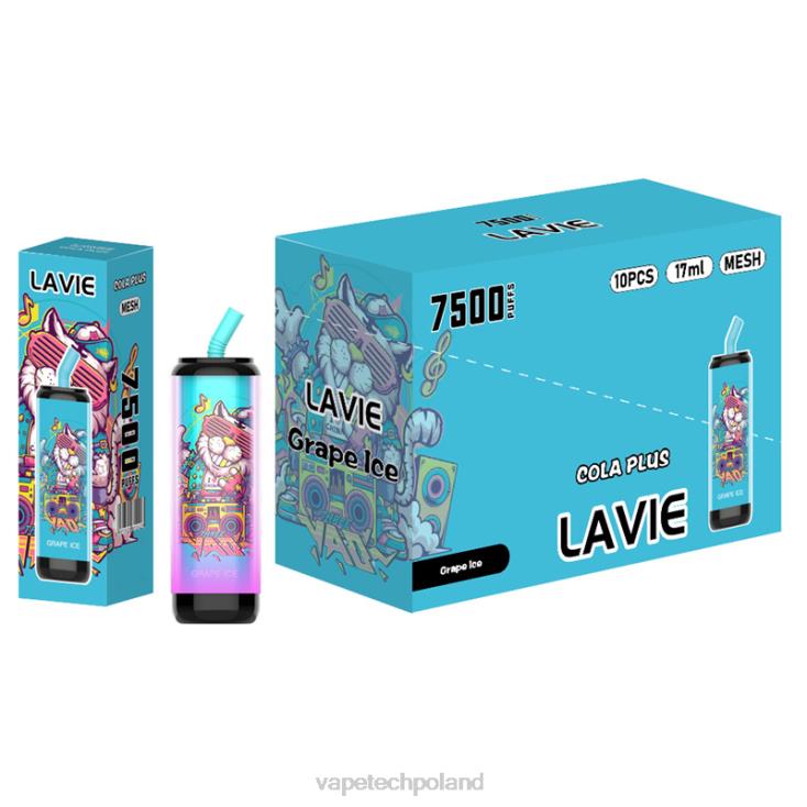 Vape Tech Poland - lód winogronowy 8L6HD254 LAVIE Cola Plus 7500 zaciągnięć
