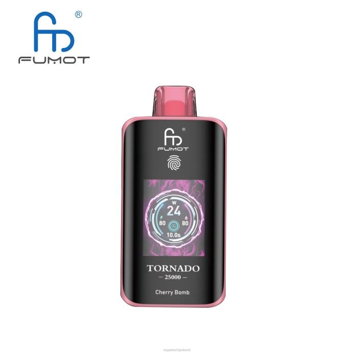 Vape Polska - wiśniowa bomba Fumot Tornado 25000 jednorazowych waporyzatorów 4NXP4