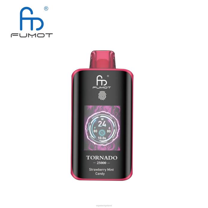 Vape Shop Warszawa - cukierek truskawkowo-miętowy Fumot Tornado 25000 jednorazowych waporyzatorów 4NXP15