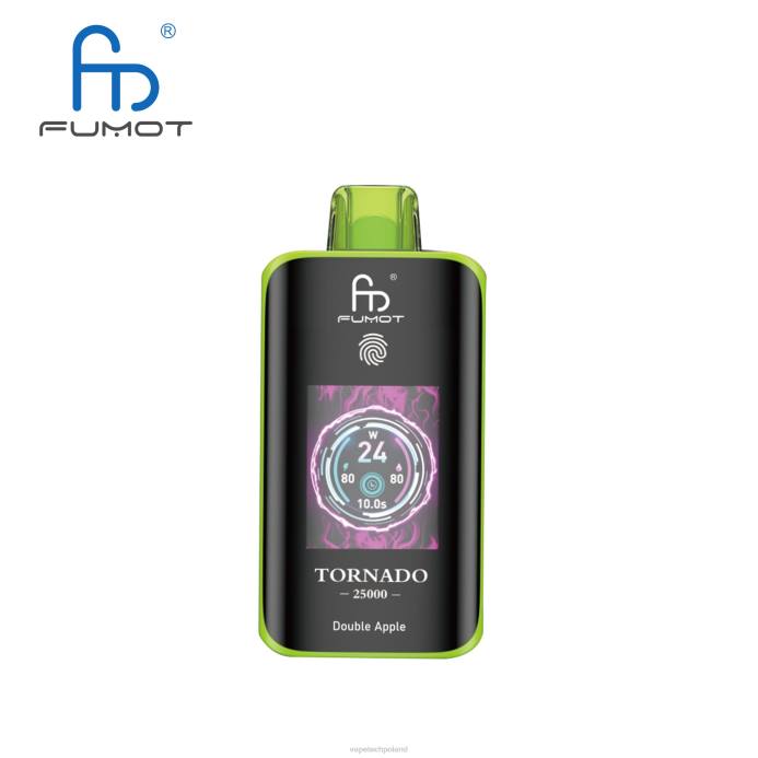 Vape Tech Poland - podwójne jabłko Fumot Tornado 25000 jednorazowych waporyzatorów 4NXP5