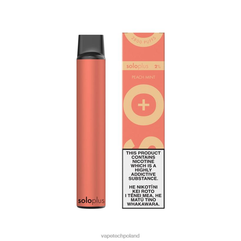 Vape Tech Poland - Solo Plus jednorazowy waporyzator 0PZD6H23 brzoskwiniowo-miętowa