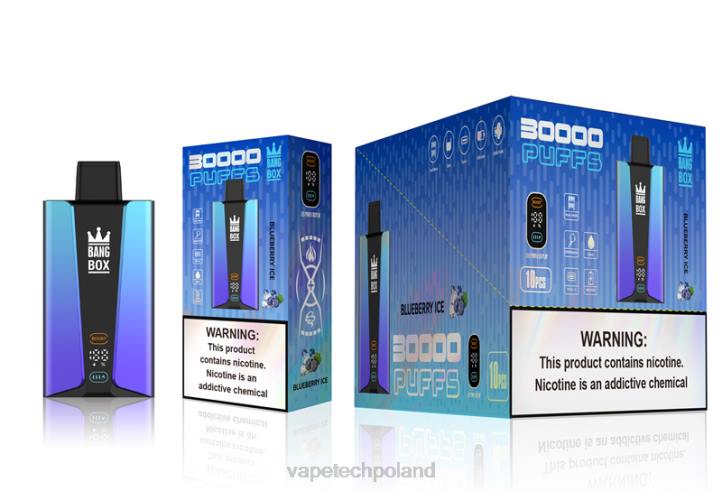 Vape Polska - Bang Box Inteligentny ekran o pojemności 30 000 zaciągnięć BJL879 lód jagodowy