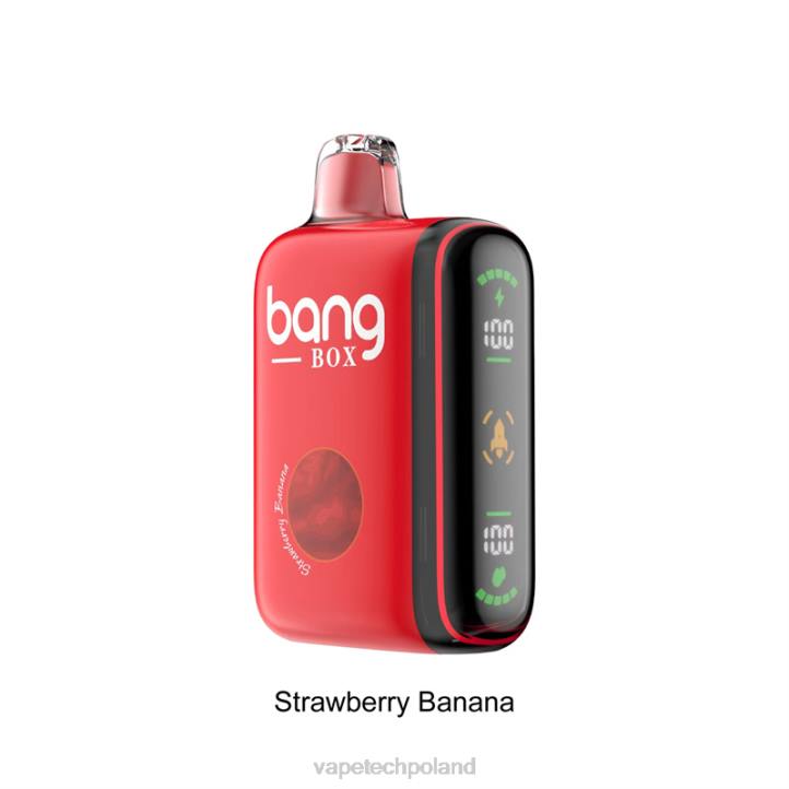 Vape Polska - Bang Box Inteligentny wyświetlacz mocy 9000-18000 zaciągnięć BJL825 banan truskawkowy