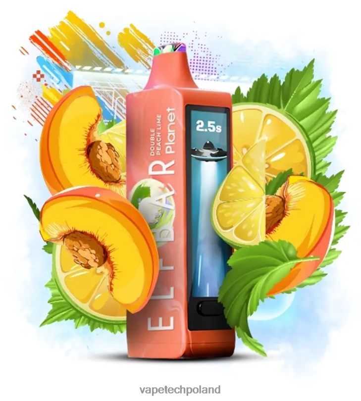 Vape Polska - Elf Bar Planet 25000 podwójna brzoskwiniowa limonka F2T2631
