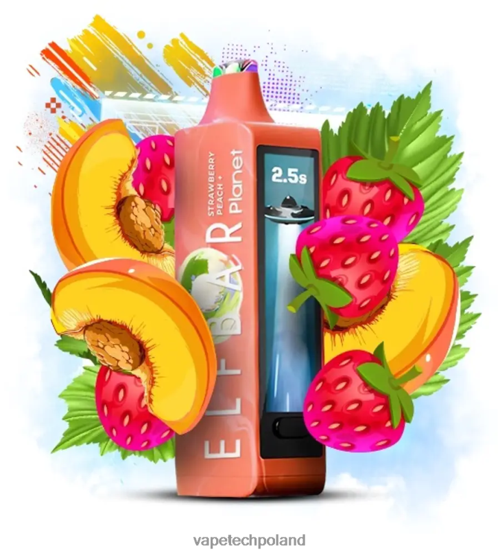 Vape Polska - Elf Bar Planet 25000 truskawkowa brzoskwinia F2T2628