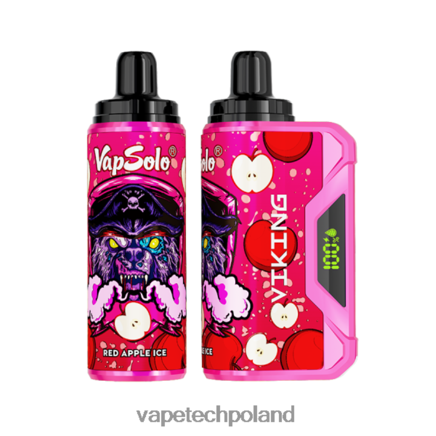 Vape Polska - Vapsolo VIKING jednorazowy waporyzator lód z czerwonych jabłek 48PF86154