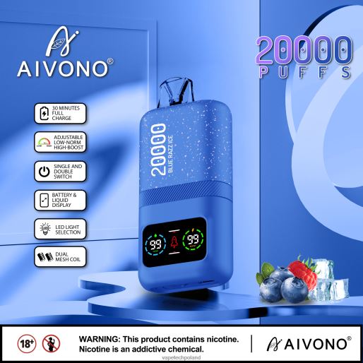 Vape Polska - niebieski razz lód Aivono AIM magic 20000 FHZ2679
