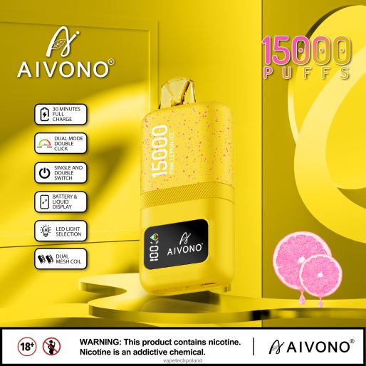 Vape Polska - różowy lód cytrynowy Aivono AIM magic 15000 FHZ2661
