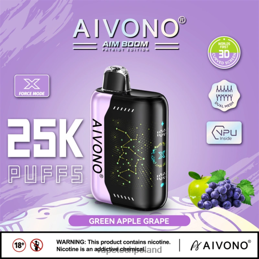Vape Polska - zielone winogrono jabłkowe Aivono AIM BOOM 25000 FHZ26346