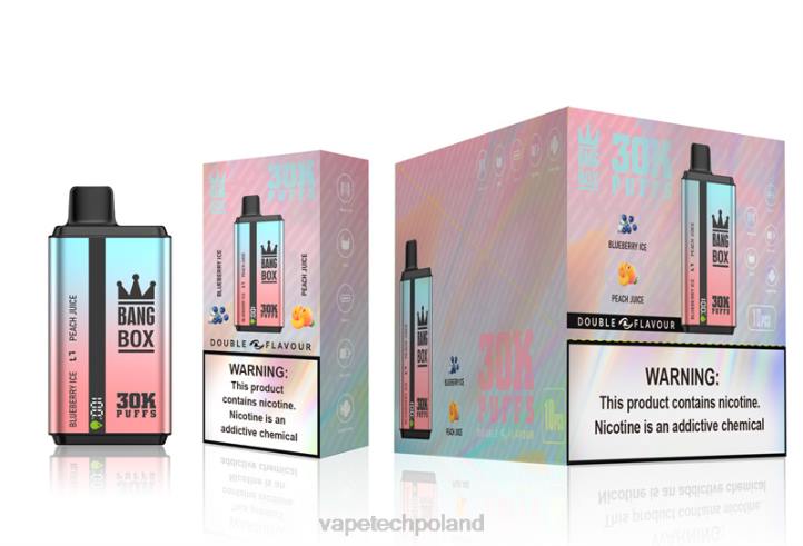 Vape Shop Warszawa - Bang Box 30000 puszek o podwójnych smakach BJL863 lód jagodowy i sok brzoskwiniowy