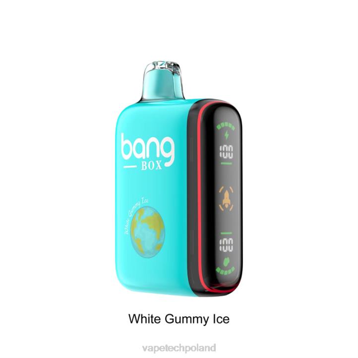 Vape Shop Warszawa - Bang Box Inteligentny wyświetlacz mocy 9000-18000 zaciągnięć BJL830 biały żelkowy lód