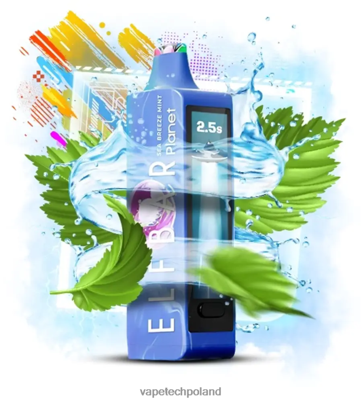Vape Shop Warszawa - Elf Bar Planet 25000 mięta morska bryza F2T2618