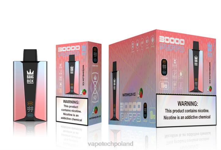 Vape Tech Poland - Bang Box Inteligentny ekran o pojemności 30 000 zaciągnięć BJL886 lód arbuzowy