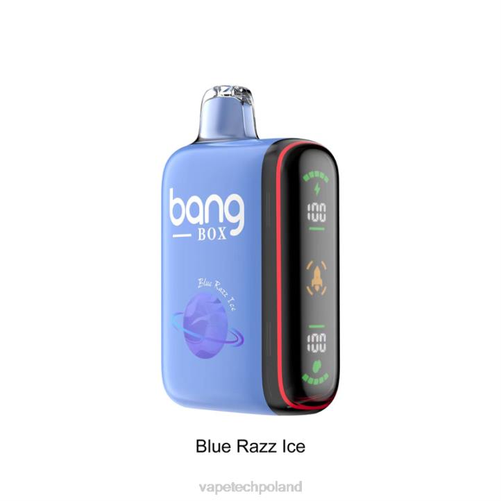 Vape Tech Poland - Bang Box Inteligentny wyświetlacz mocy 9000-18000 zaciągnięć BJL826 niebieski razz lód