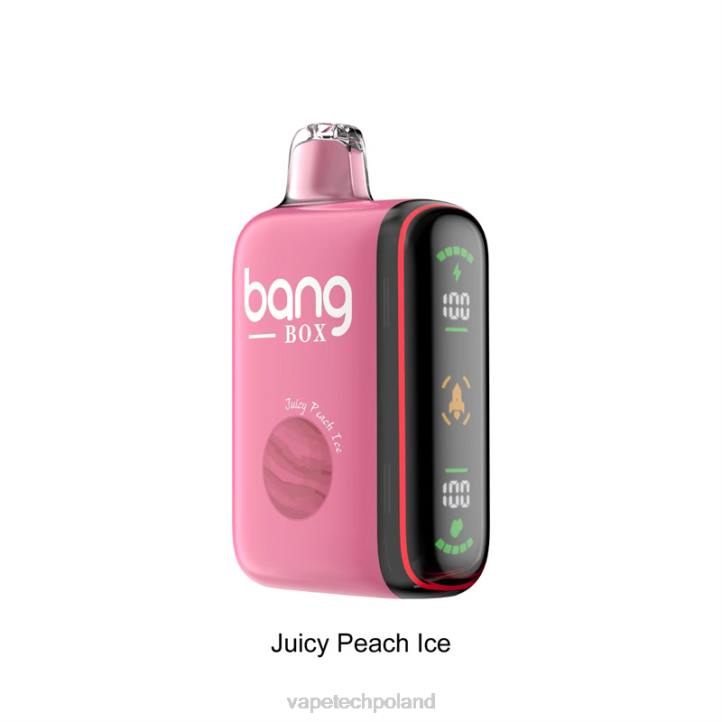 Vape Tech Poland - Bang Box Inteligentny wyświetlacz mocy 9000-18000 zaciągnięć BJL829 soczysty lód brzoskwiniowy