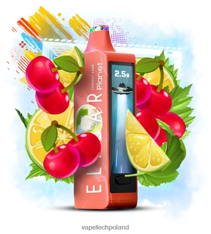 Vape Tech Poland - Elf Bar Planet 25000 limonka wiśniowa F2T2623
