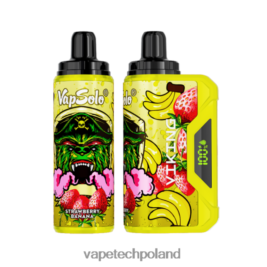 Vape Tech Poland - Vapsolo VIKING jednorazowy waporyzator banan truskawkowy 48PF86155