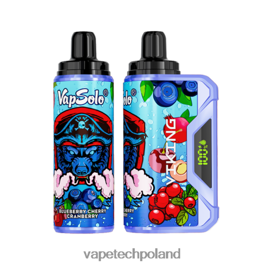 Vape Tech Poland - Vapsolo VIKING jednorazowy waporyzator jagoda wiśnia żurawina 48PF86149