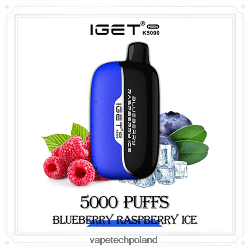 Vape Pen - lód jagodowo-malinowy IGET Moon k5000 VF8P4D3