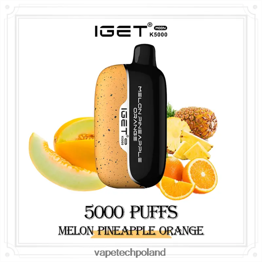 Vape Pen - melon, ananas, pomarańcza IGET Moon k5000 VF8P4D13