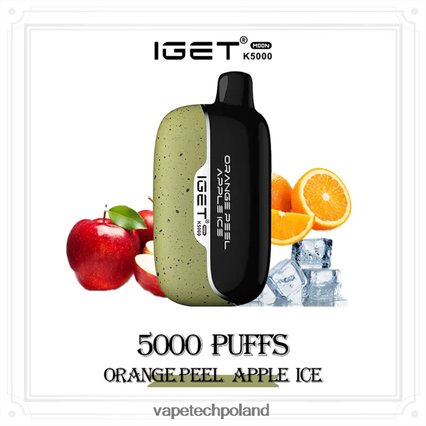 Vape Pod - lód jabłkowy ze skórką pomarańczową IGET Moon k5000 VF8P4D15