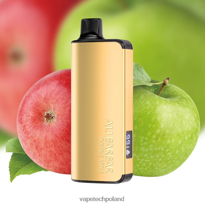 Vape Polska - Alibarbar Ingot 9000 jednorazowych waporyzatorów podwójne jabłko 48PF8628