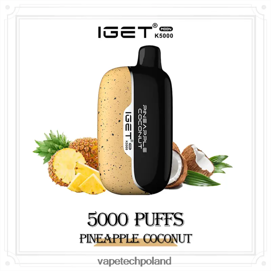 Vape Polska - ananas, kokos IGET Moon k5000 VF8P4D16