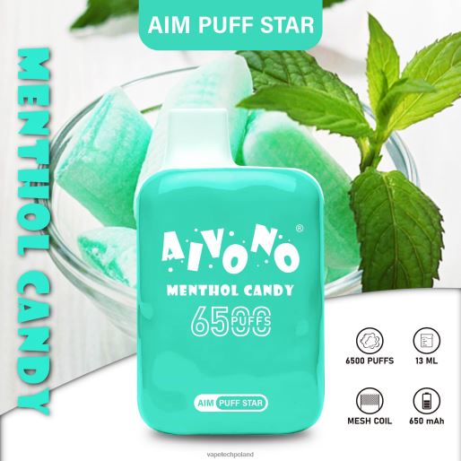 Vape Polska - cukierki mentolowe Aivono AIM PUFF STAR 6500 FHZ26295