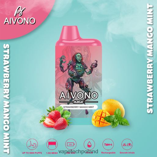Vape Polska - truskawka, mango, mięta Aivono AIM MAGIC Papieros w pudełku ustnym 5800 FHZ2697