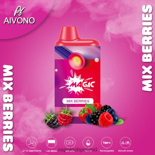 Vape Polska - wymieszać jagody Aivono AIM MAGIC Papieros w pudełku ustnym 5800 FHZ26100