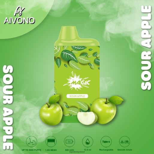 Vape Shop Warszawa - kwaśne jabłko Aivono AIM MAGIC Papieros w pudełku ustnym 5800 FHZ2687