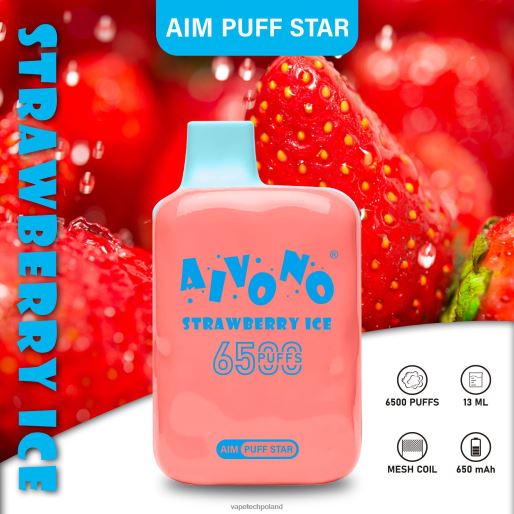 Vape Shop Warszawa - lód truskawkowy Aivono AIM PUFF STAR 6500 FHZ26288