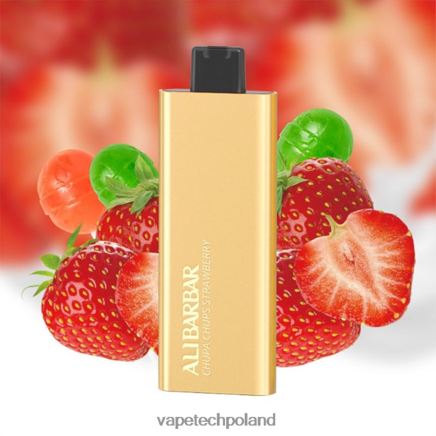 Vape Tech Poland - Alibarbar Pandora 7000 jednorazowych waporyzatorów chupa chups truskawkowy 48PF8653