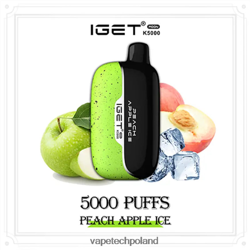 Vape Tech Poland - lód brzoskwiniowo-jabłkowy IGET Moon k5000 VF8P4D7