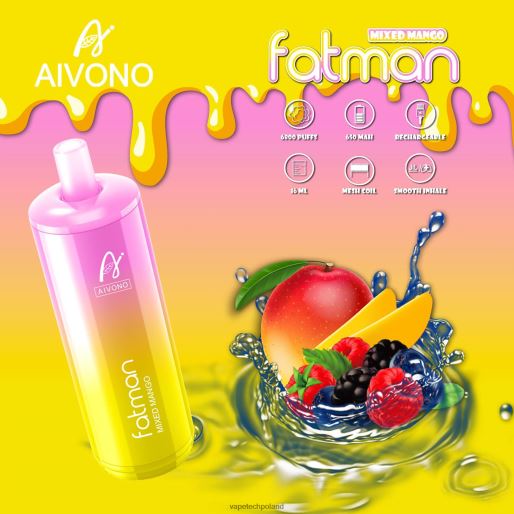 Vape Tech Poland - mieszane mango Aivono FATMAN 6800 FHZ2626