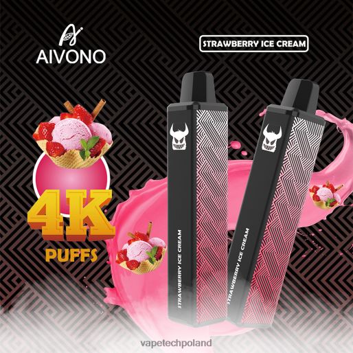 Vape Tech Poland - lody truskawkowe Aivono AIM FREAK 4000 FHZ26263