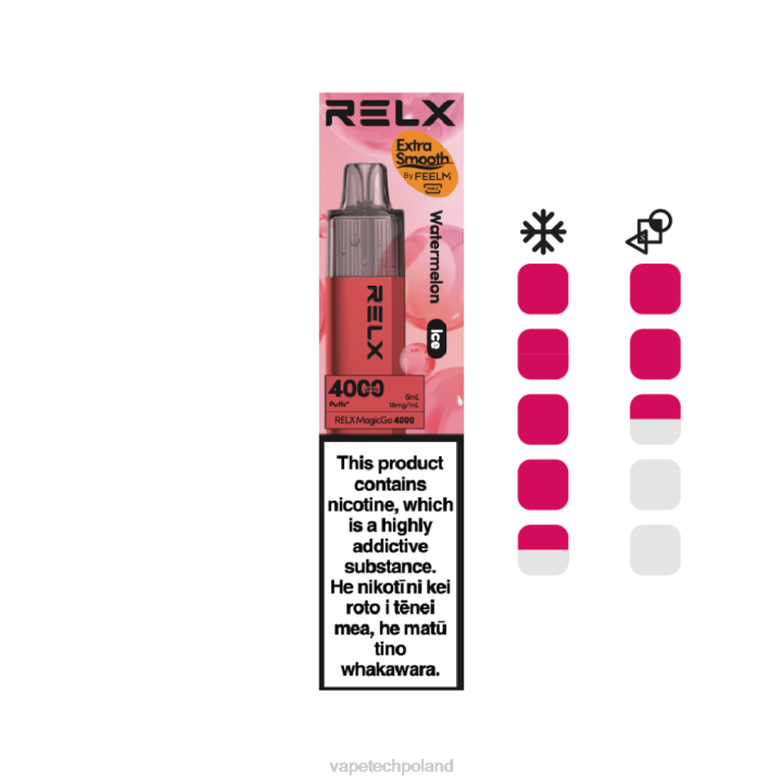 Vape Polska - RELX MagicGo 4000 jednorazowych waporyzatorów arbuz (lód) 46JJ7