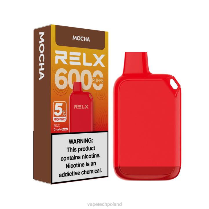 Vape Polska - RELX Crush Pocket 6000 5% wysoki nic mokka 46JJ25