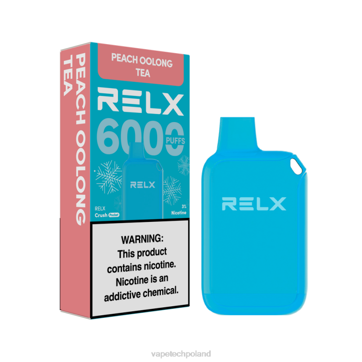 Vape Polska - RELX Crush Pocket 6000 lodowych brzoskwiniowa herbata oolong 46JJ10