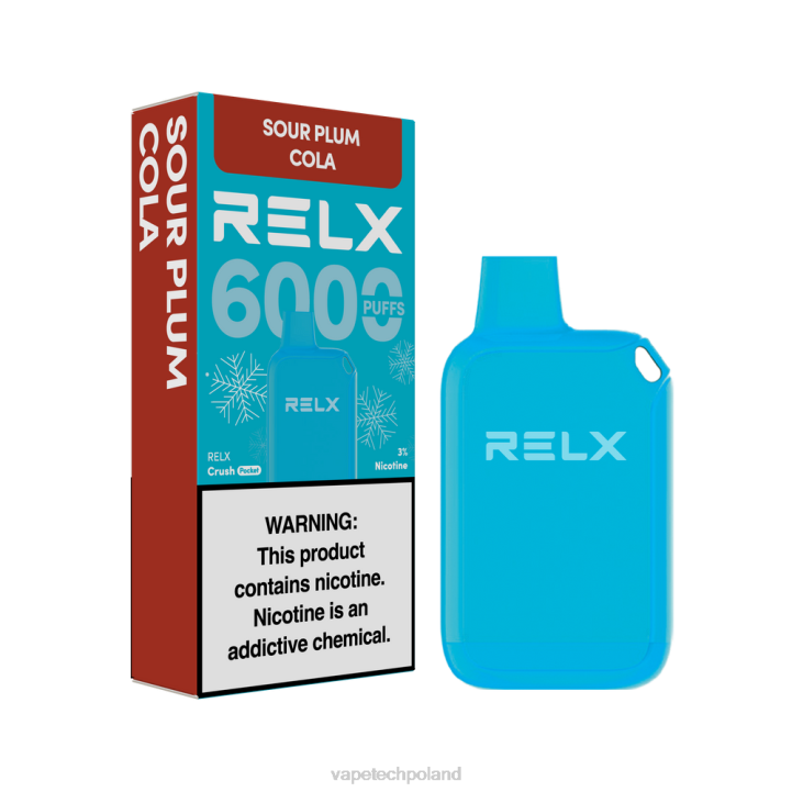 Vape Polska - RELX Crush Pocket 6000 lodowych kwaśna śliwkowa cola 46JJ19