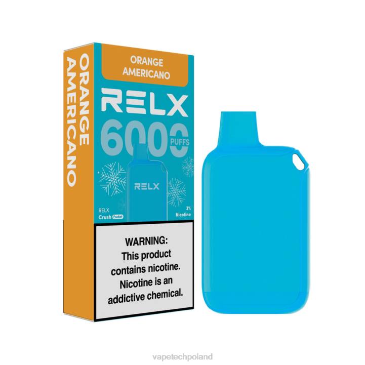 Vape Shop Warszawa - RELX Crush Pocket 6000 lodowych pomarańczowy amerykański 46JJ15