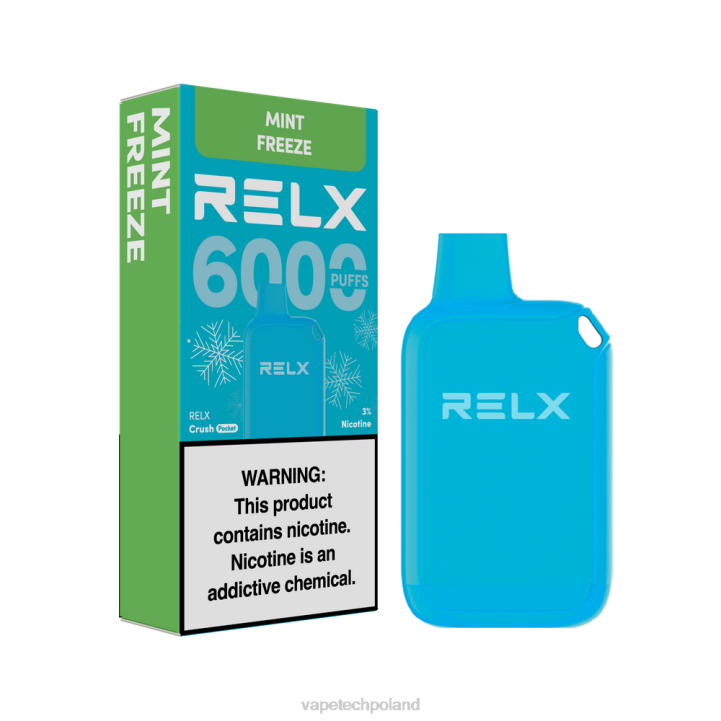 Vape Shop Warszawa - RELX Crush Pocket 6000 lodowych zamrożenie mięty 46JJ12