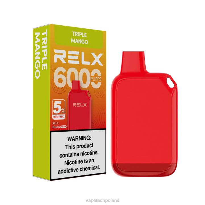 Vape Tech Poland - RELX Crush Pocket 6000 5% wysoki nic potrójne mango 46JJ26