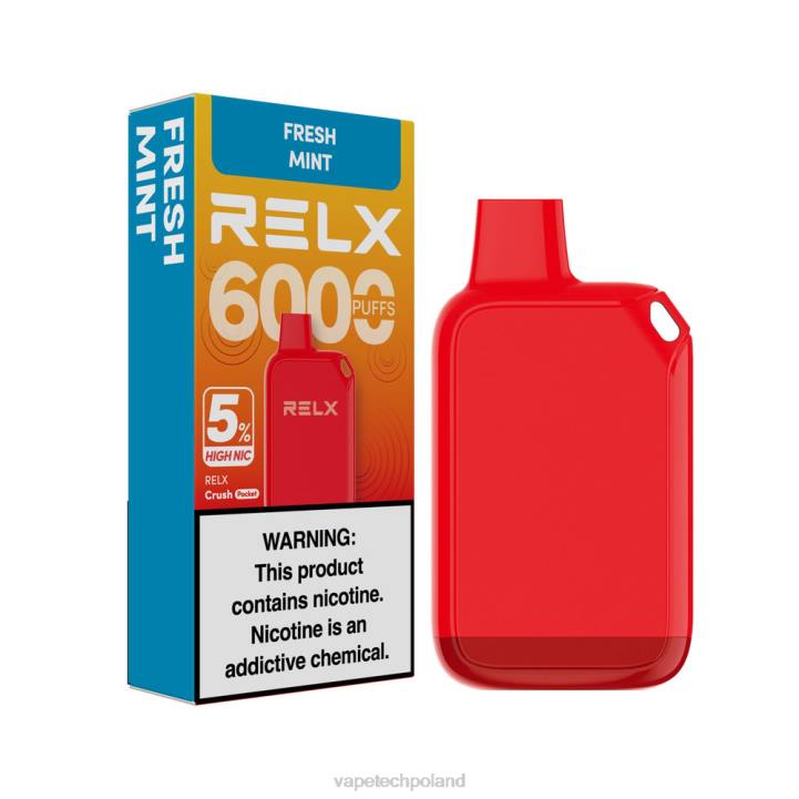 Vape Tech Poland - RELX Crush Pocket 6000 5% wysoki nic świeża mięta 46JJ29